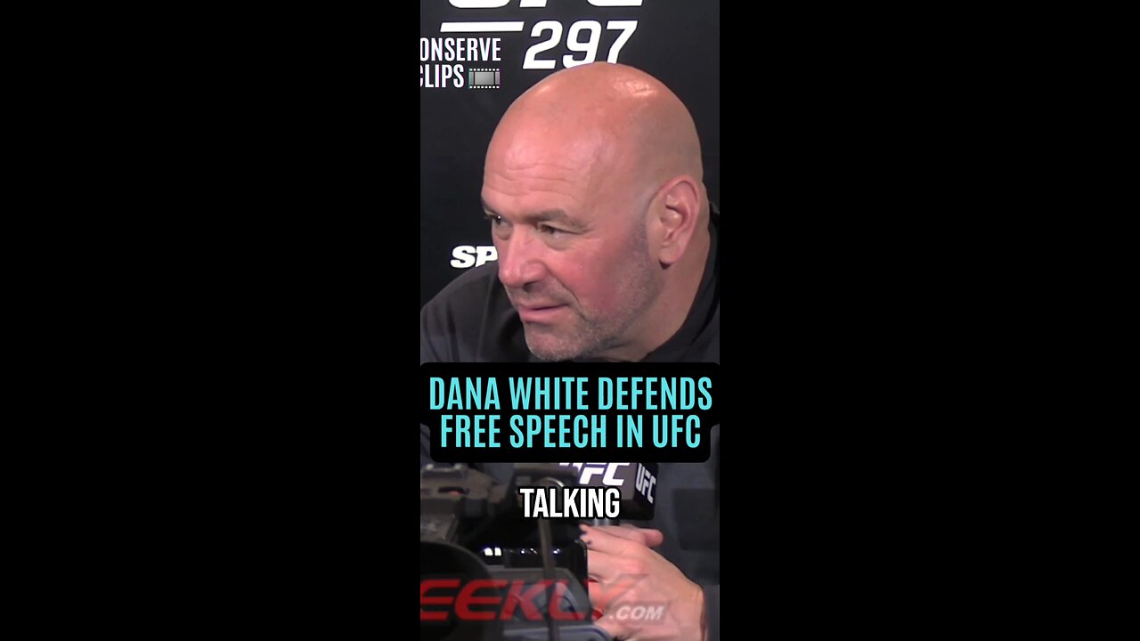 DANA WHITE DEFENDS FREE SPEECH IN UFC.
