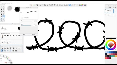 How to Make a Barbed Wire Brush on SketchBook Pro PC PT 5