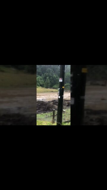 Flood has taken down fence