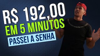 💰 COMO GANHEI 192,00 REAIS EM 5 MINUTOS UTILIZANDO ANÁLISE GRÁFICA