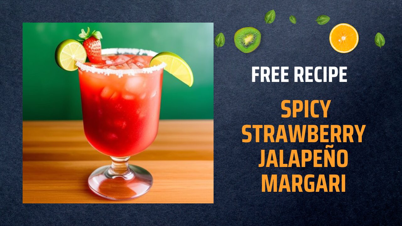 Free Spicy Strawberry Jalapeño Margarita Recipe 🍓🌶️🍹✨