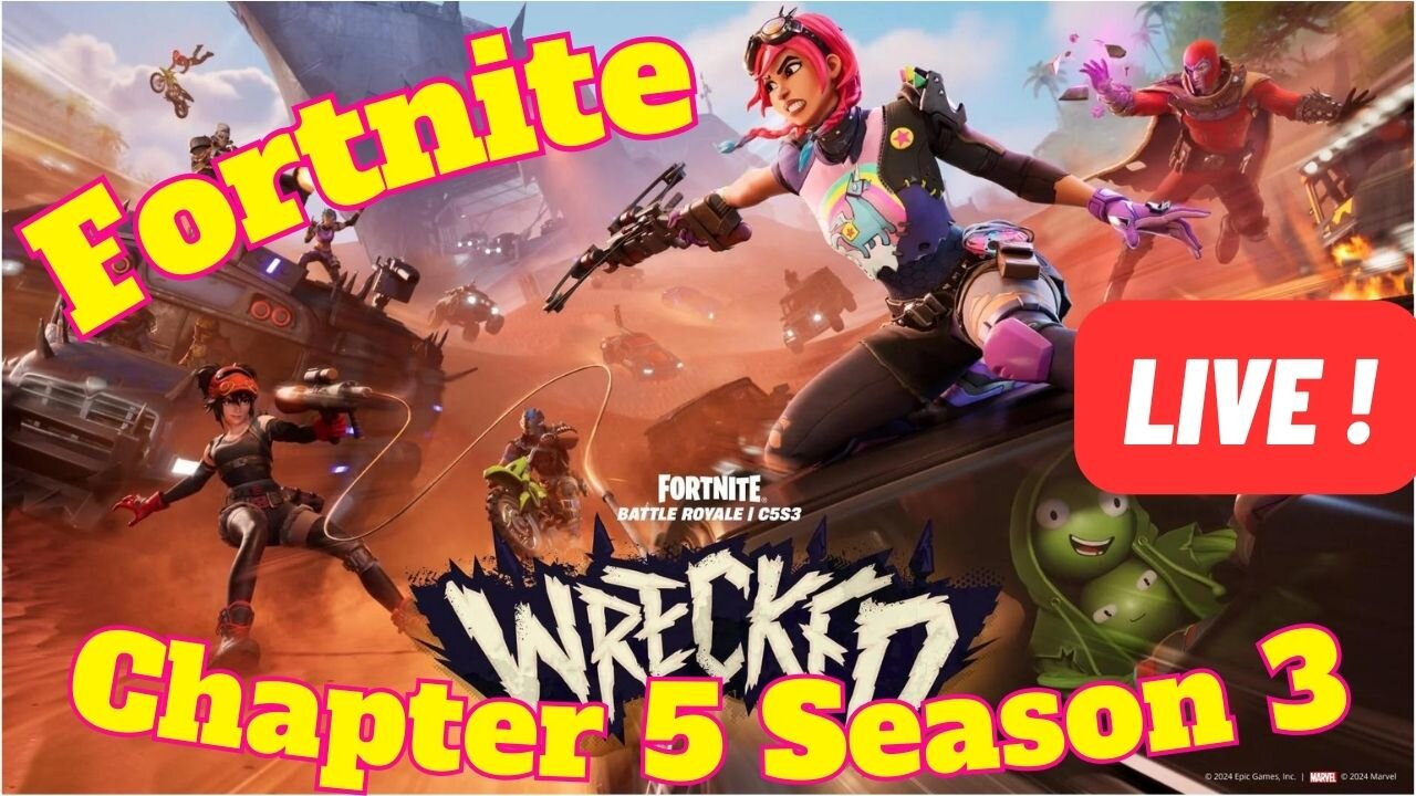 Fortnite Season 3 Wrecked Live Stream #fortnite #stream #live #zerobuild