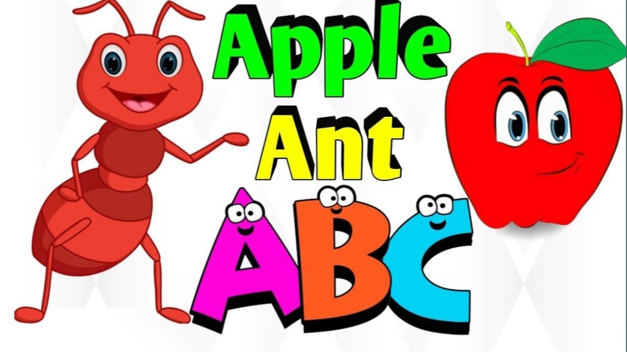 apple, a for apple, a for apple b for ball, alphabets, phonics song, abc song, Words, abcd rhymes