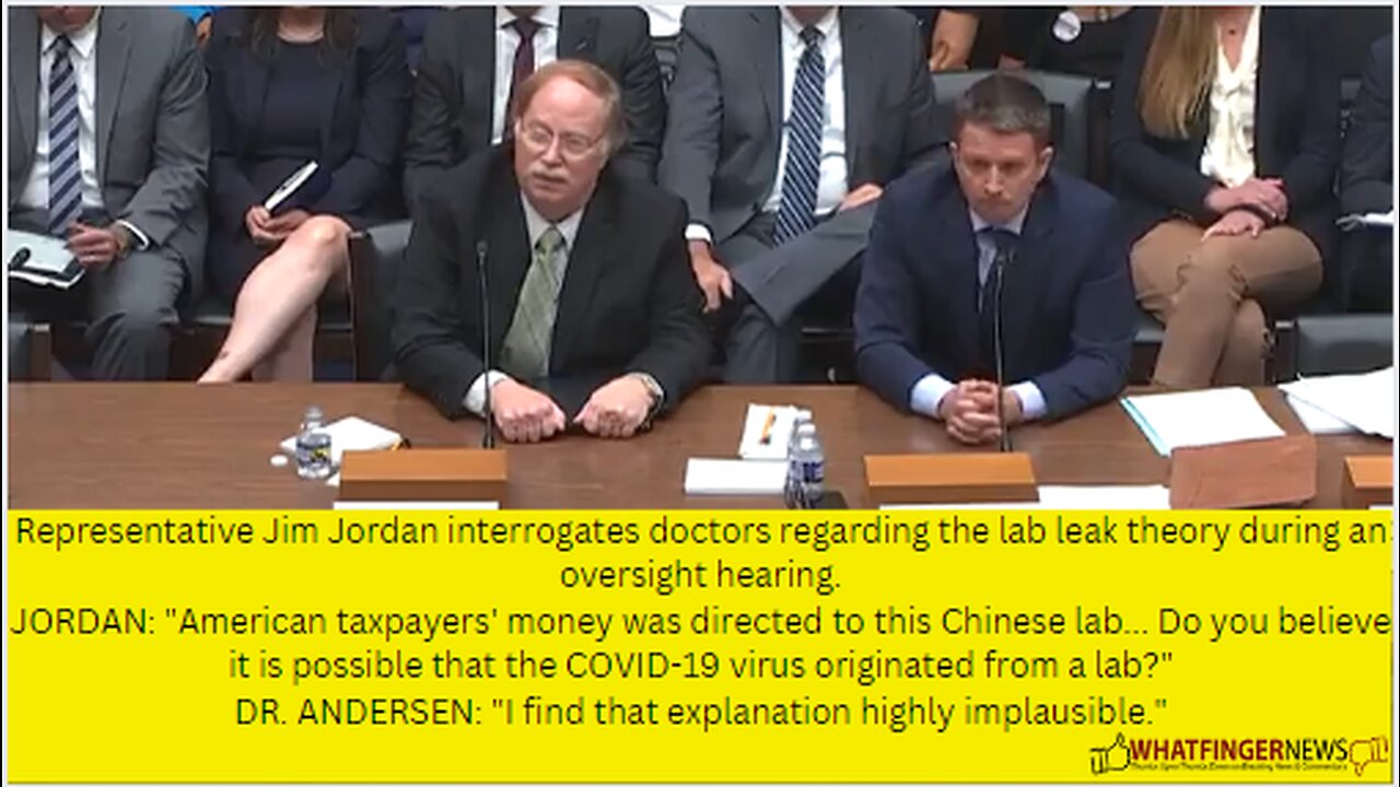 Representative Jim Jordan interrogates doctors regarding the lab leak theory during