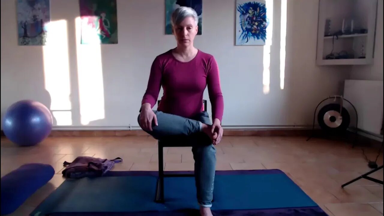 Tranquil Yoga Half & Half Mar 8, 2021 - chair warm-up and deep hip work