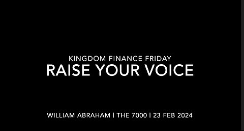 KF Friday Raise Your Voice 23 Feb 2024