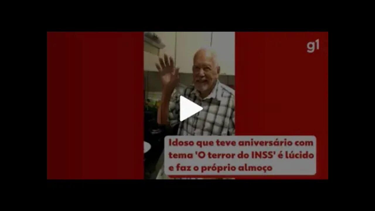 Idoso comemora 121 anos com bolo temático em Aparecida de Goiânia: 'O terror do INSS'