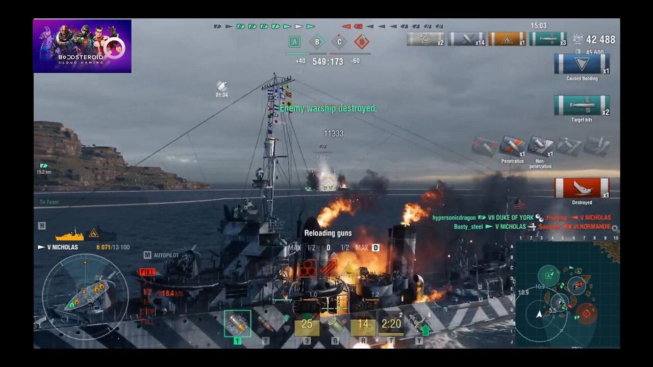 World of Warships, Battleship, vs, Destroyer, Nicholas, #Boosteroid #Worldofwarships