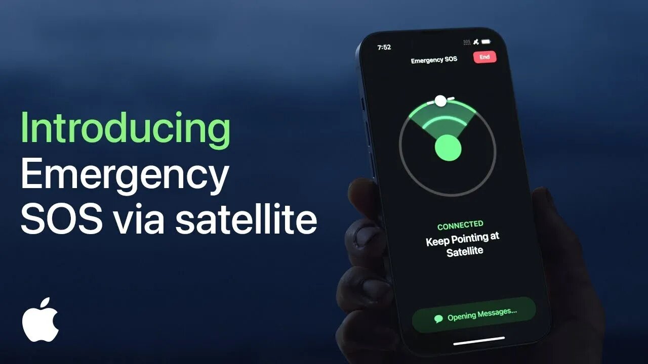 Say hello to the Emergency SOS using satellites | Apple