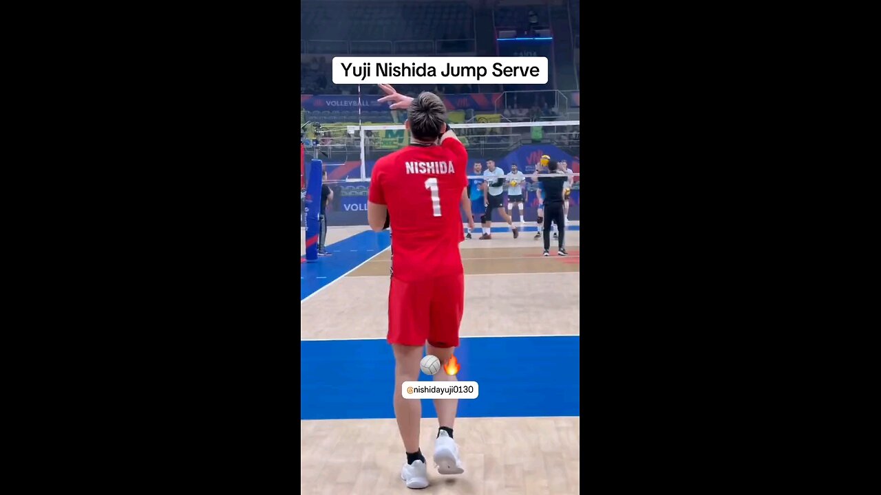 Fuji Nishida's volleyball serve makes the audience gawk