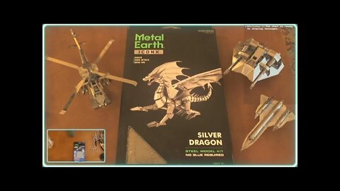 Building Metal Earth Models: Silver Dragon part 3 lets watch together reupload