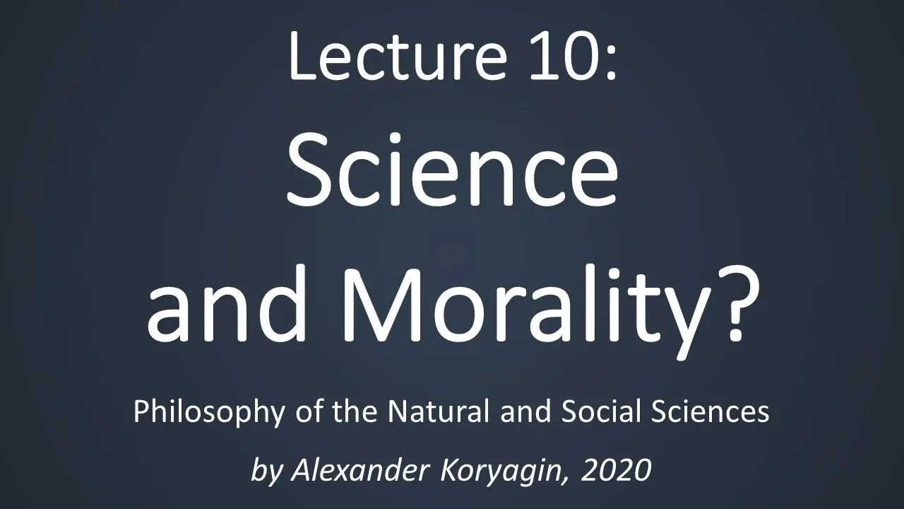 Hume's Guillotine: Science and Morality? | PhilSci20: 10