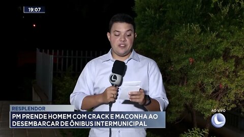 Resplendor: PM prende homem com crack e maconha ao desembarcar de ônibus intermunicipal