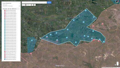 [ Donetsk Front ] Ukrainian defense in depth east of Donetsk revealed by Russian Defense Ministry