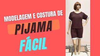 Molde e costura de pijama fácil