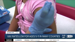 COVID vaccination rates low for ages 5-11 in many counties