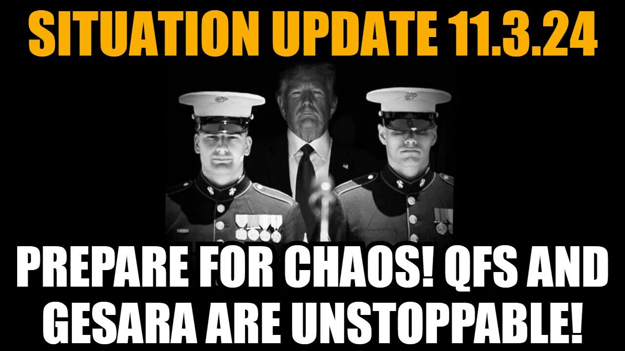 Situation Update 11/3/24 - Prepare For Chaos! QFS and GESARA Are Unstoppable!