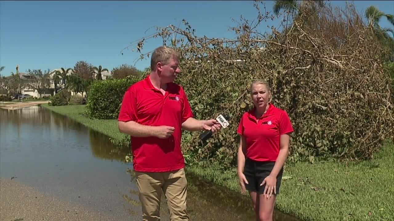 Fox 4 Certified Meteorologist and Anchor get on the ground footage of Hurricane Ian aftermath
