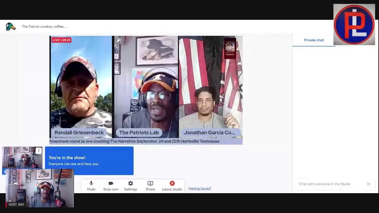 LIVE IN WITH THE PATRIOTS COWBOY SHOW #MAGA
