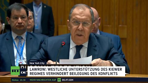 Lawrow: Westliche Unterstützung des Kiewer Regimes verhindert Beilegung des Konflikts