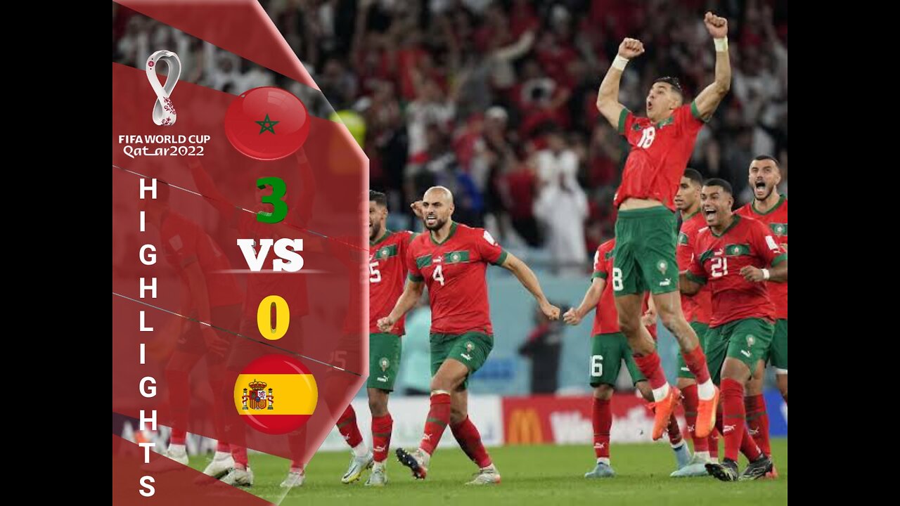 Round of 16 MOROCCO (3 - 0) SPAIN Penalties Fifa World Cup Qatar 2022