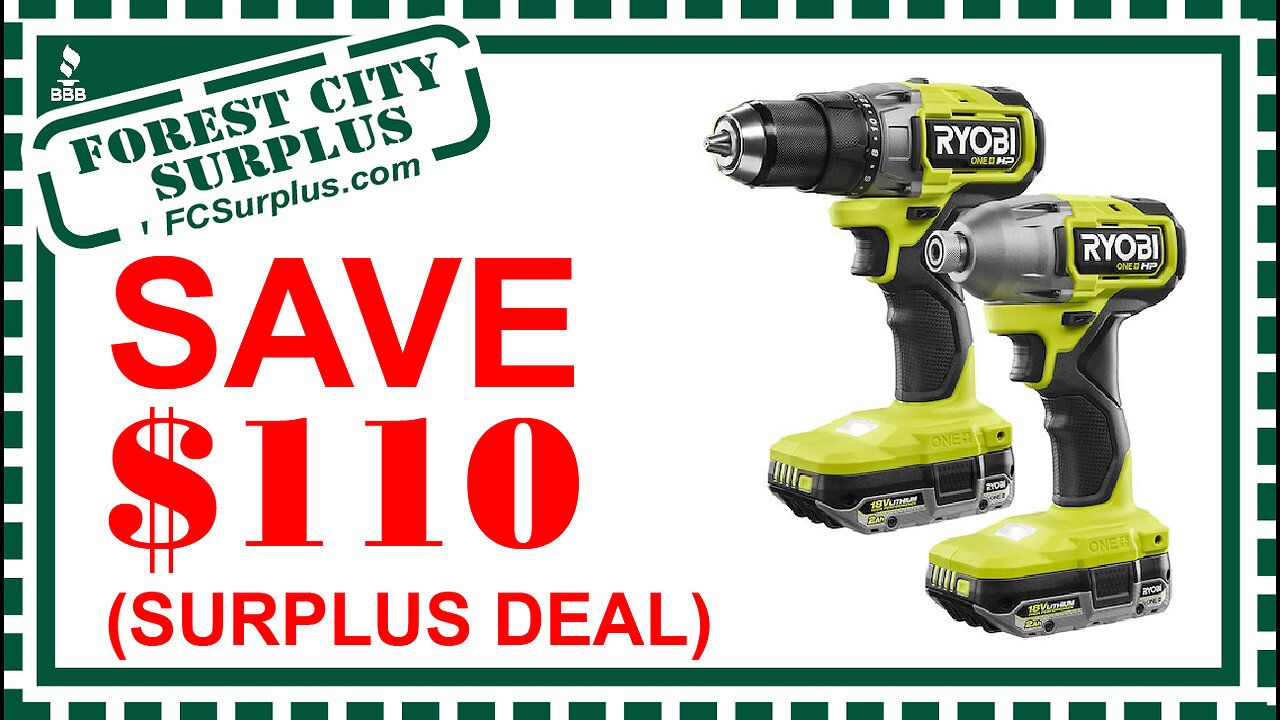 $139 PBLCK01K 18V ONE+ CORDLESS DRILL AND IMPACT DRIVER 2-TOOL KIT