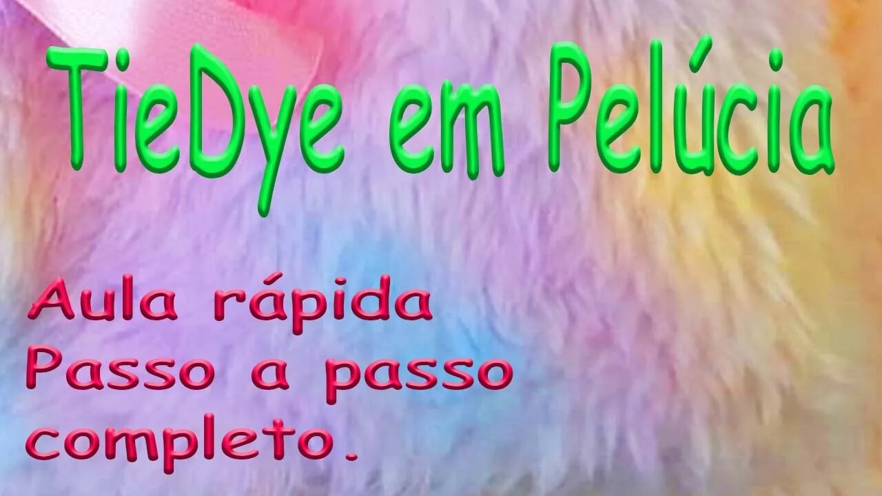 Como Fazer Tie-Dye em Pelúcia Super fácil!