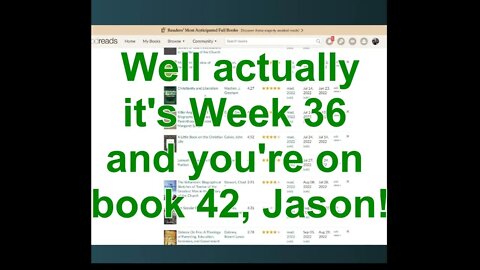 It's good to read, a GoodReads update