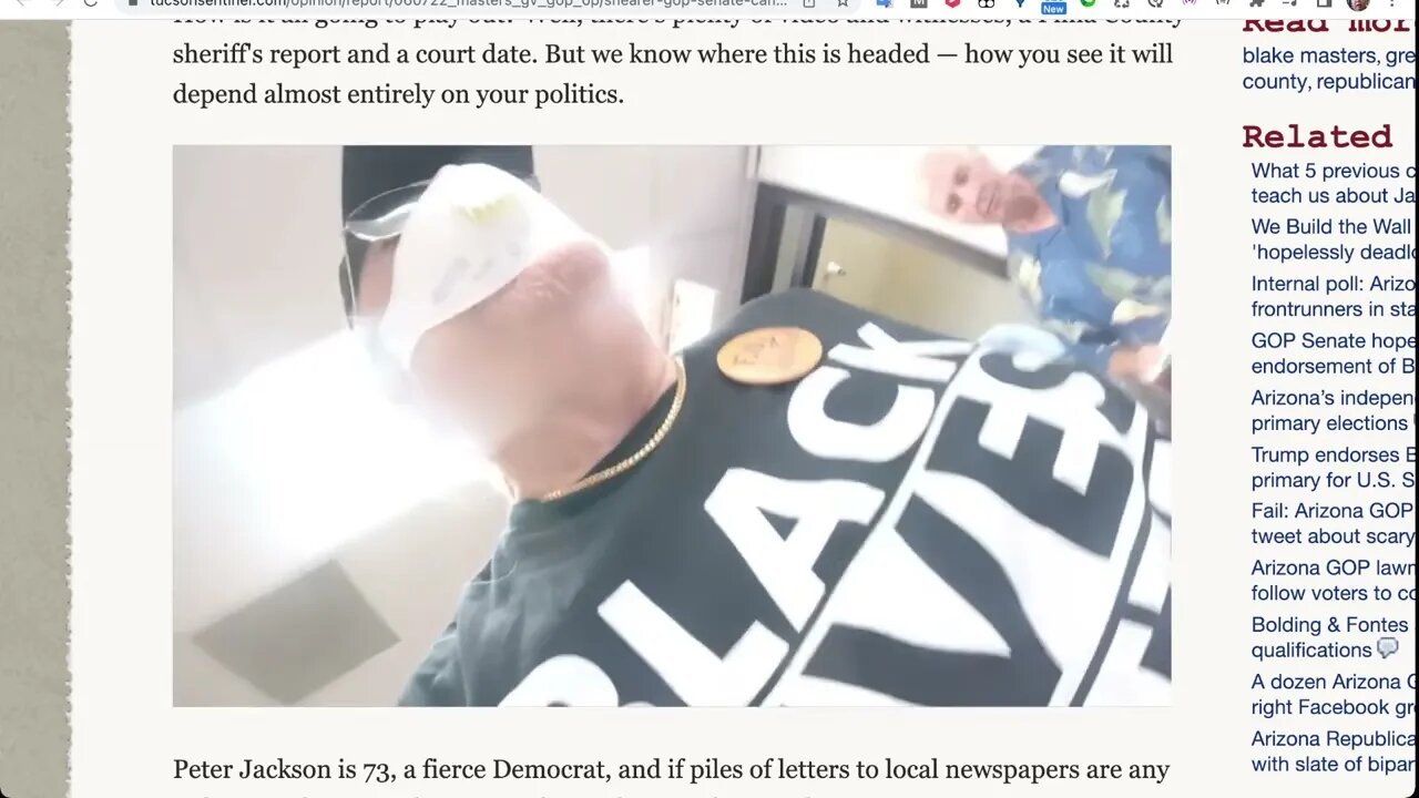 共和黨參議院候選人布萊克馬斯特斯粗暴對待 73 歲的民主黨抗議者