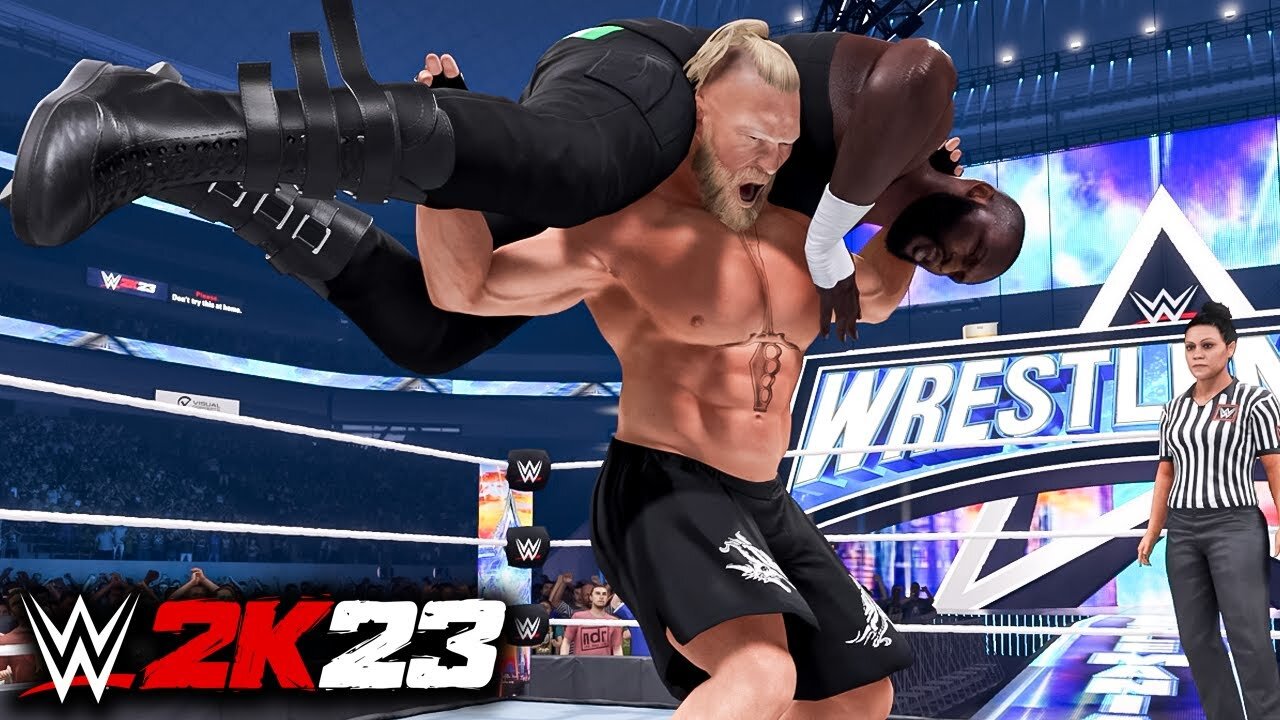 WWE 2K23 - Brock Lesnar vs Omos