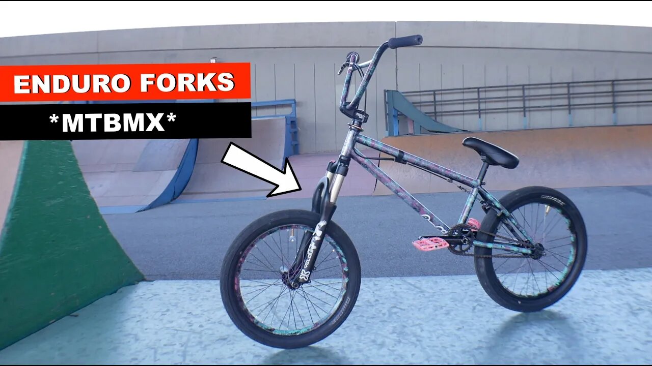 ** ENDURO MTB FORKS ON MY BMX! ** -Will It Ride?