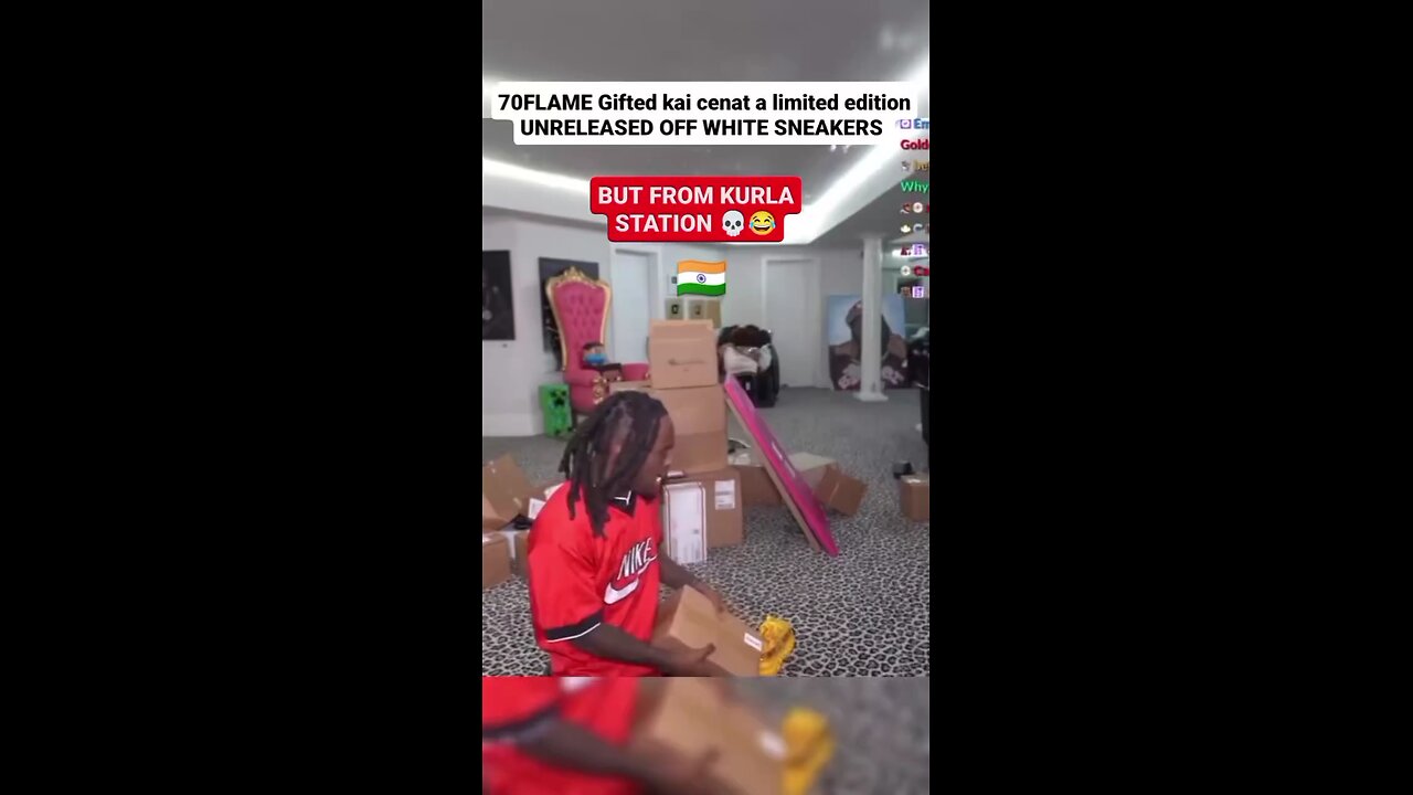 Kai cenat gets a sneaker from India😂😂😂