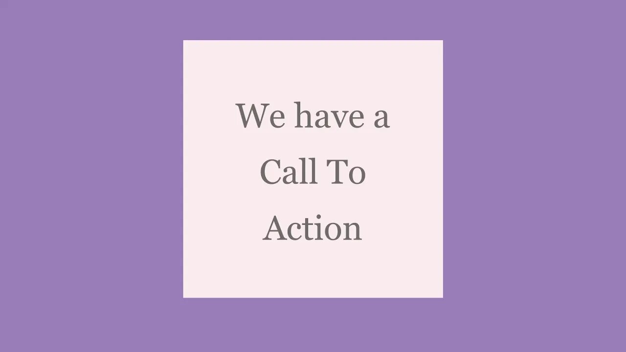 A Call To Action*The Kneady Homesteaders