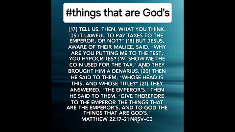 things that are God's