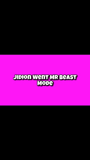 Jidion Went Mr Beast mode
