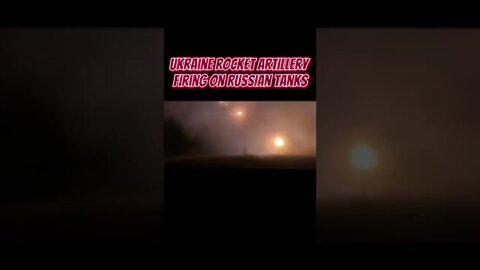 Spectacular scenery! Ukraine rocket artillery firing on Russian tanks