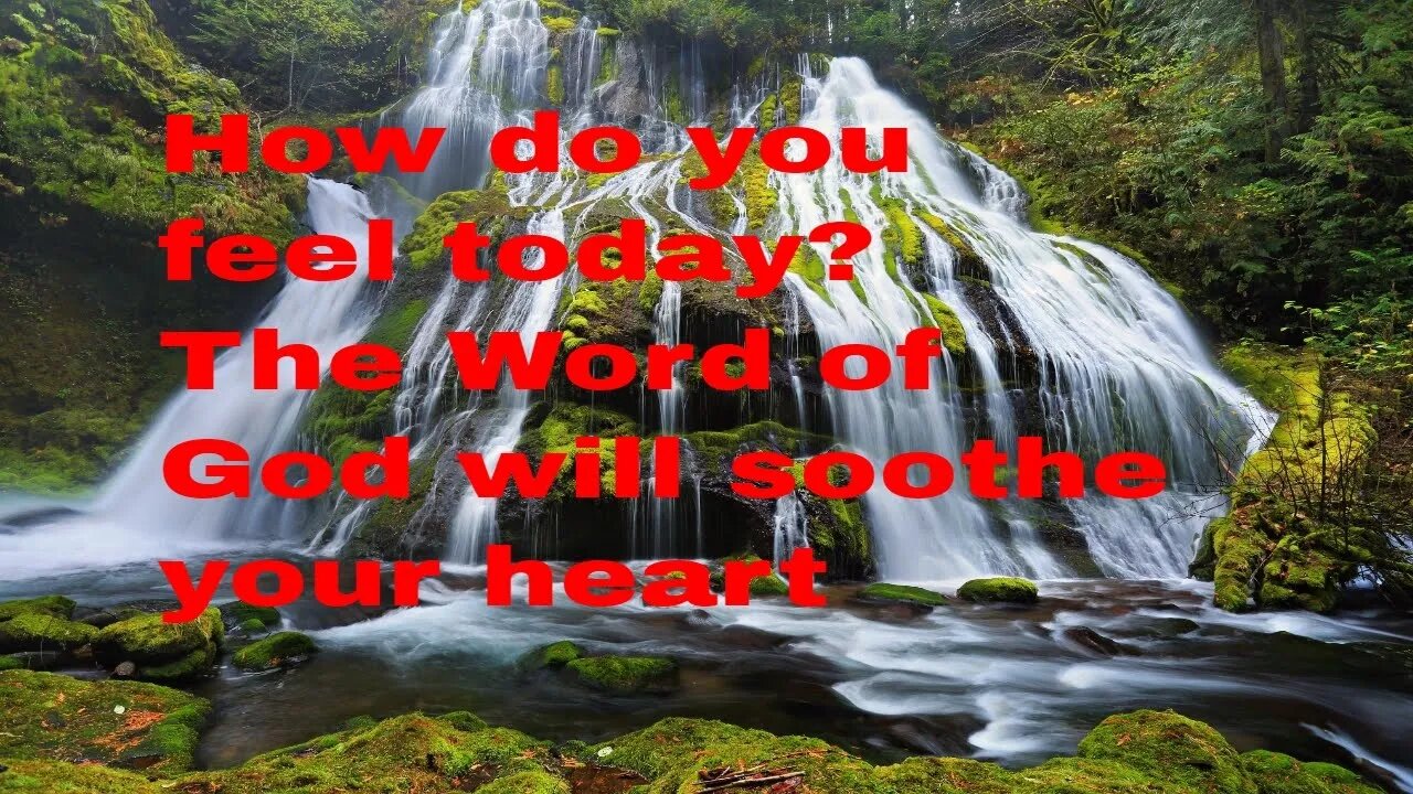 How do you feel today? The Word of God will soothe your heart