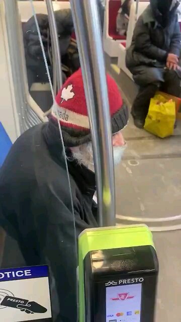 Toronto bus looks like a homeless drug den. Who continues to support the left?