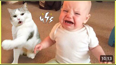 Funniest Baby And Cat Are Best Friends 5 Minute Fails