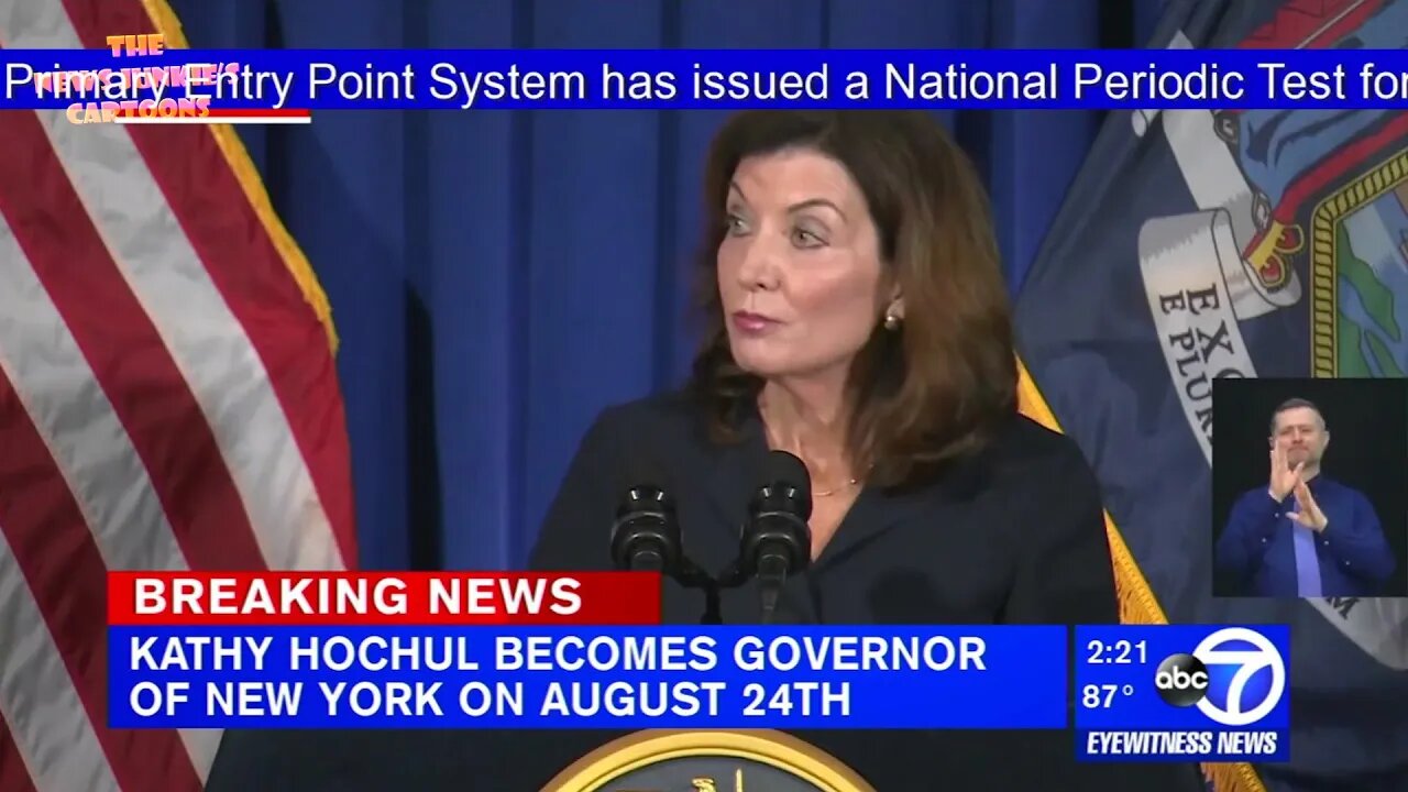 National Emergency Alert System Test interrupts press conference with the replacement NY governor.