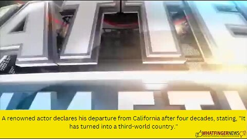 A renowned actor declares his departure from California after four decades, stating,