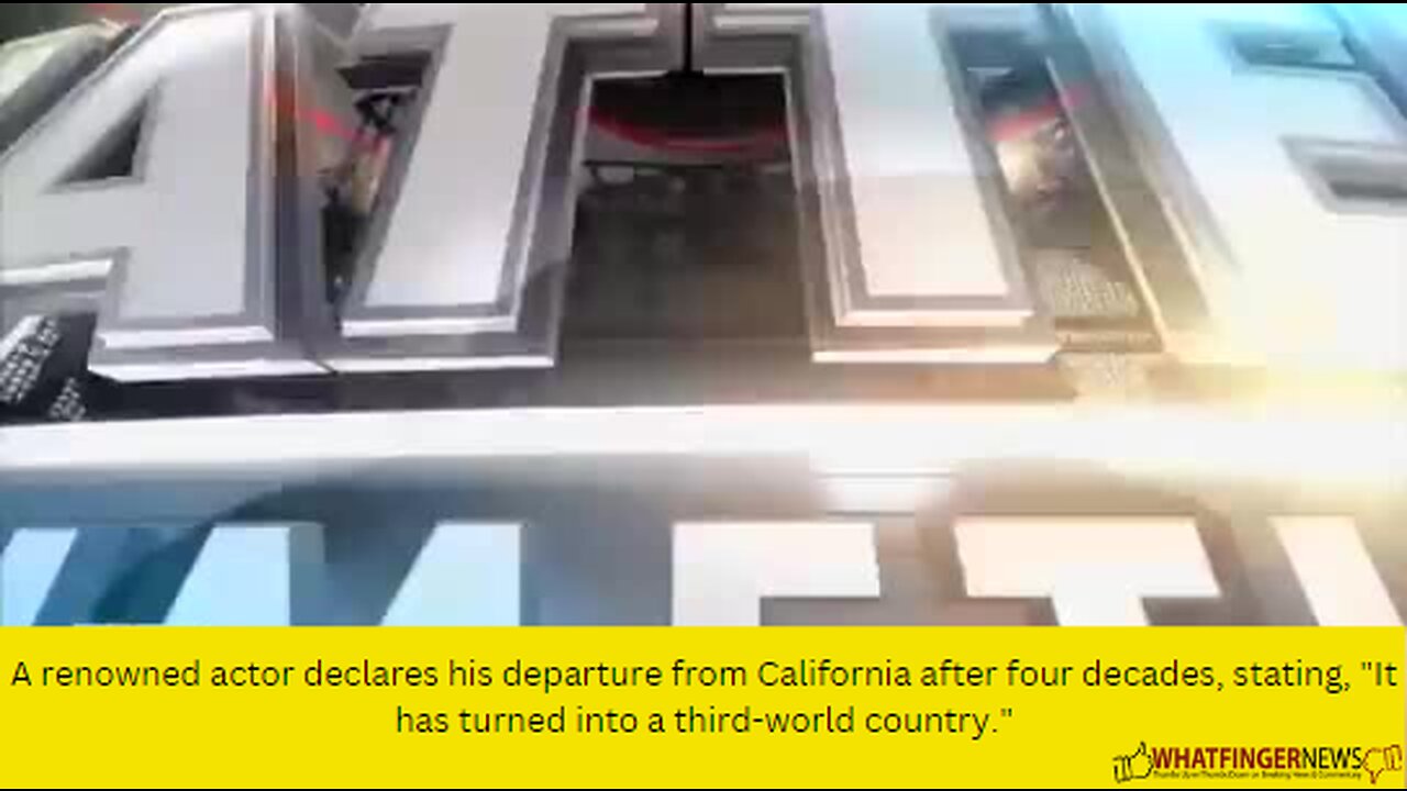 A renowned actor declares his departure from California after four decades, stating,
