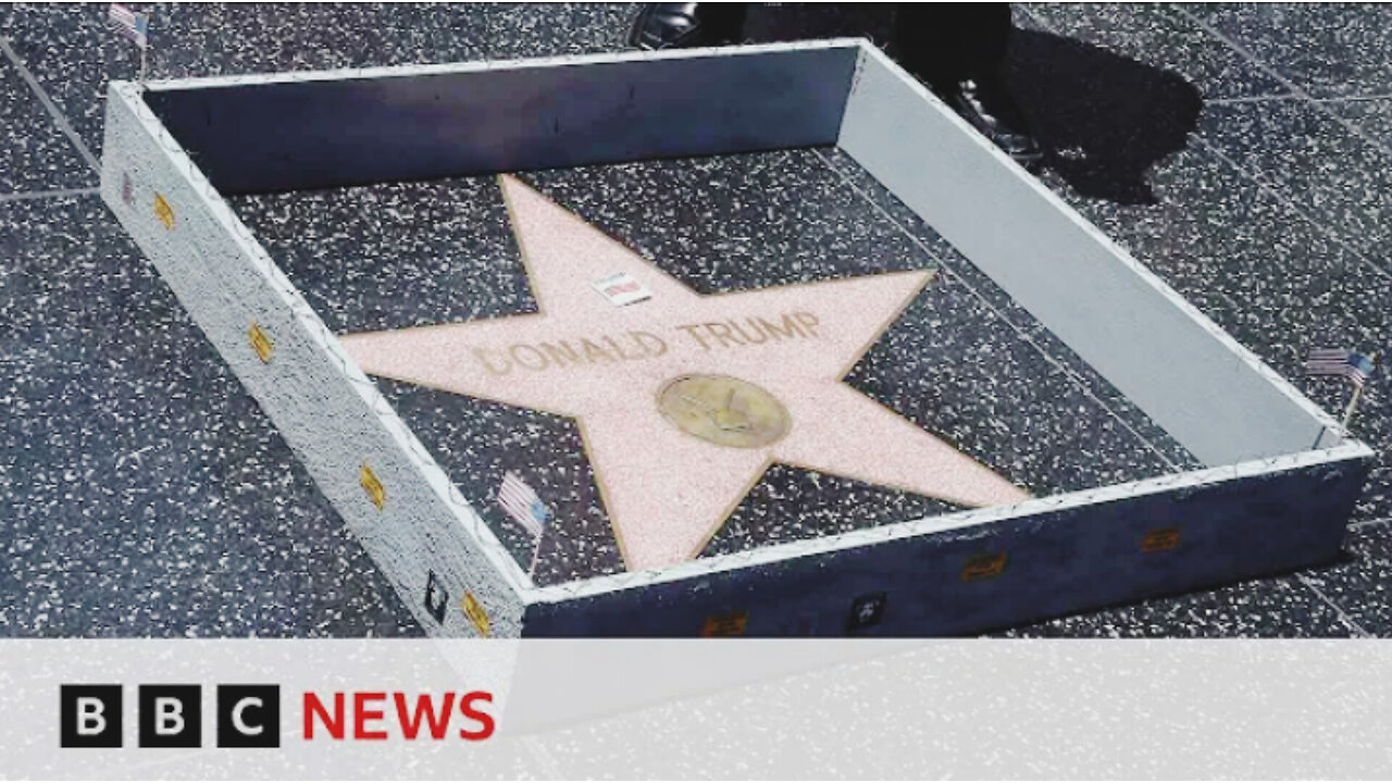 Calls for donald trumps Hollywood walk of Fame star to be removed_BBC NEWS