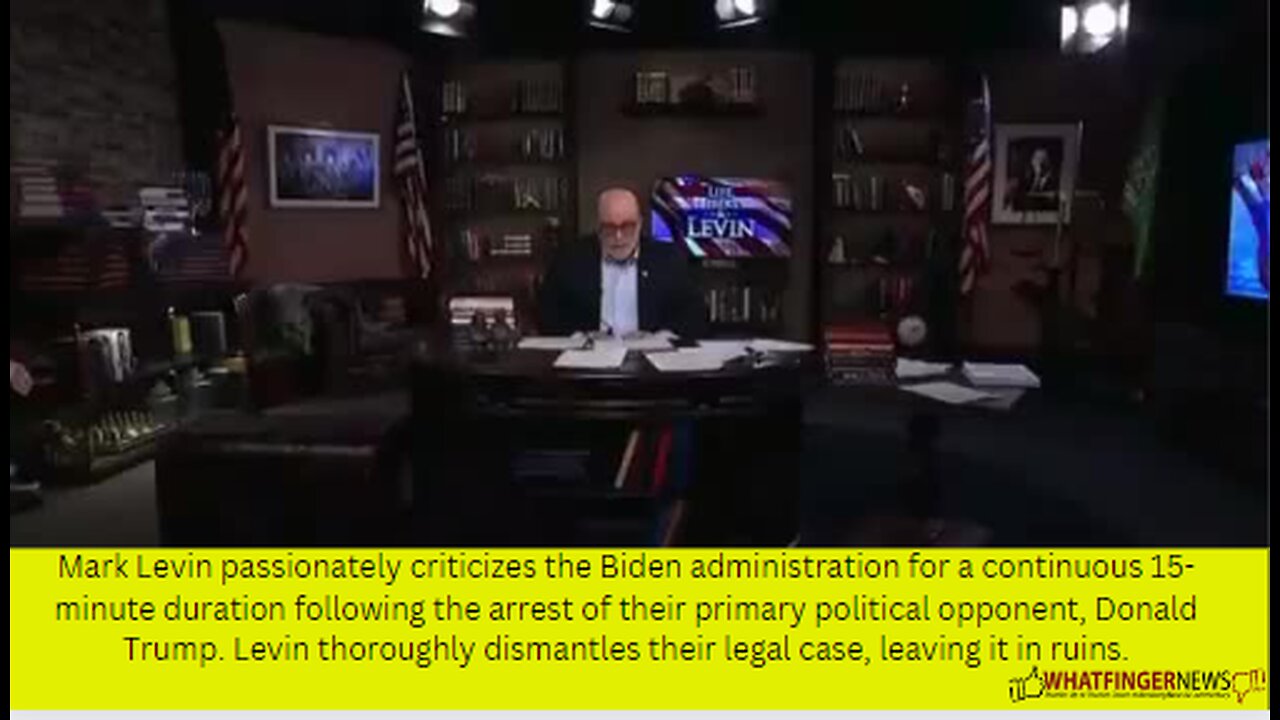 Mark Levin passionately criticizes the Biden administration for a continuous 15-minute duration