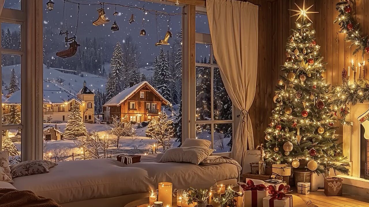 ❄️🎄🎶 Beautiful Snowy Christmas Ambience Instrumental Christmas Music