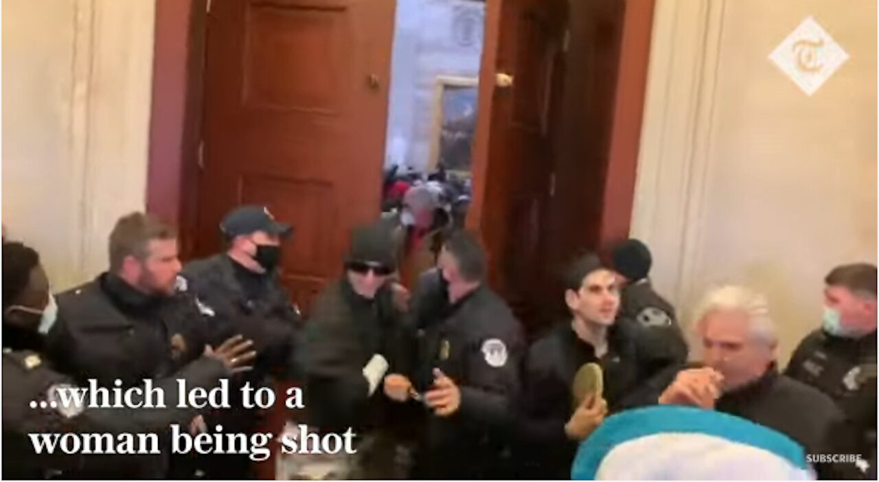 Woman shot as mob of Trump supporters storm US Capitol