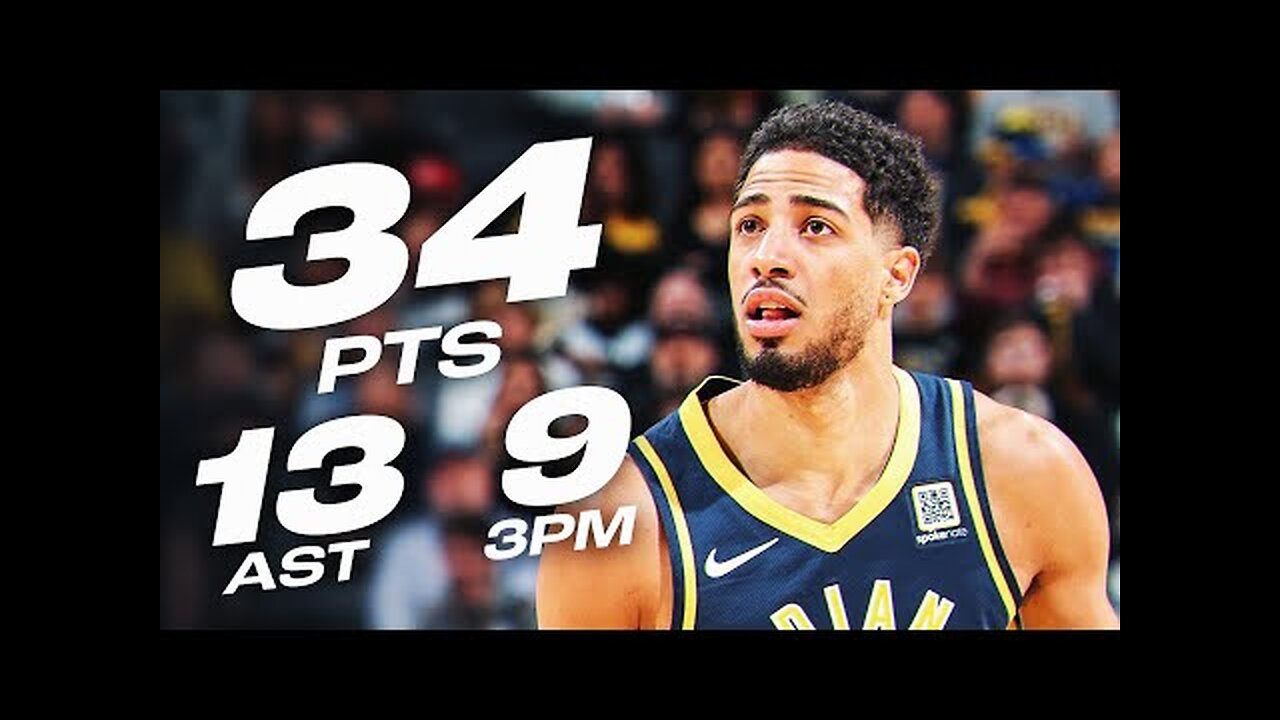 Tyrese Haliburton Drops 34-PT DOUBLE-DOUBLE (9 THREES) _ November 25, 2024