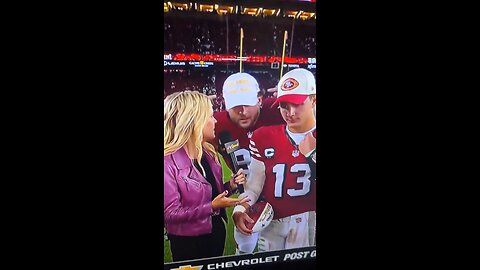 49ers standout Nick Bosa made an unexpected appearance on the SNF post-game show wearing a MAGA hat.