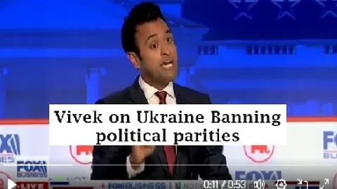 Vivek on Ukraine banning political enemies and giving award to Nazi goes viral