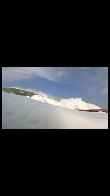Raw pov Wave holds surfer underwater in violent turbulence